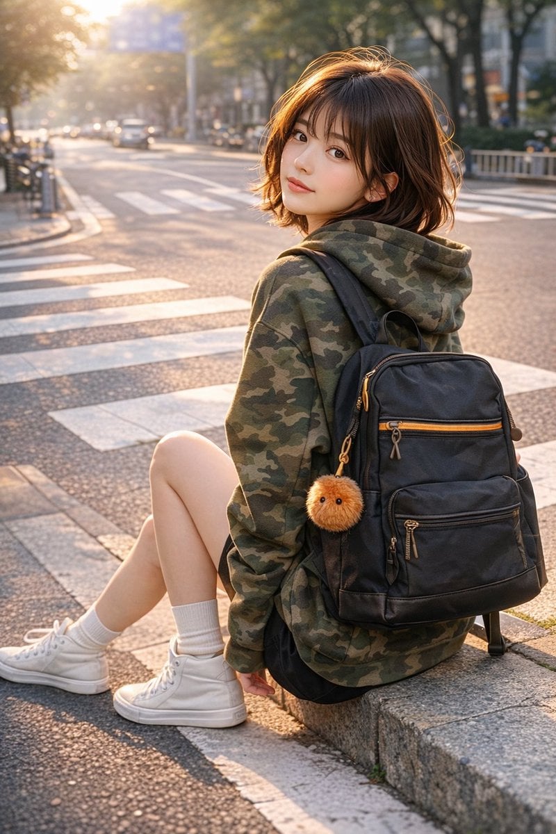 都市回眸街拍人像