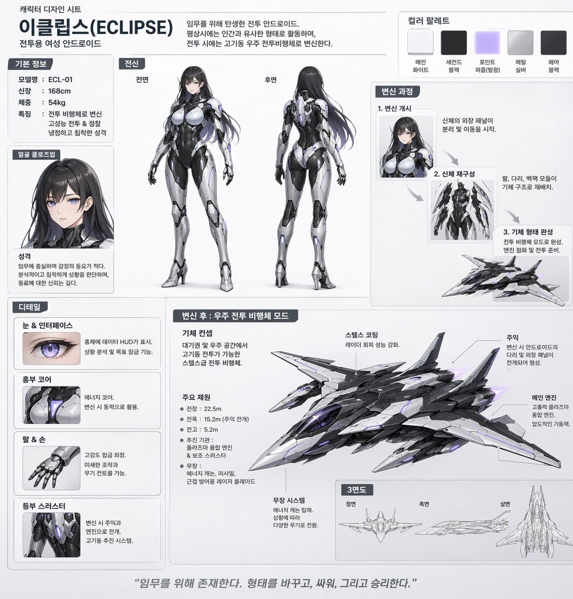 机甲少女角色设计图