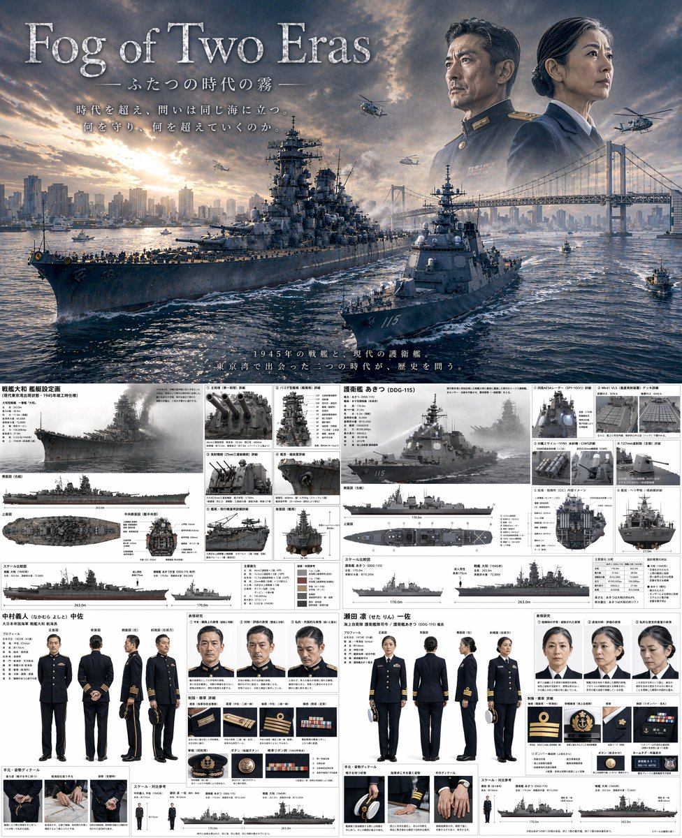 双时代海军题材海报与规格说明书