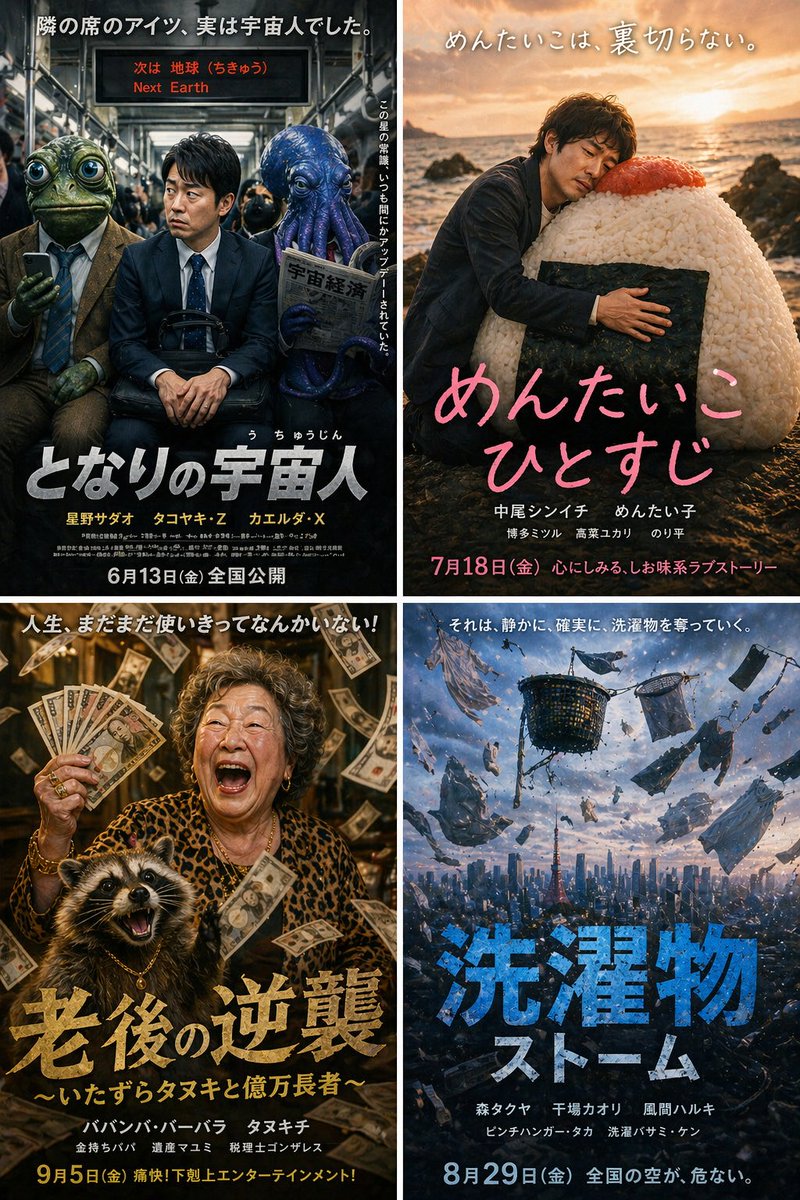 4 格恶搞电影海报拼贴