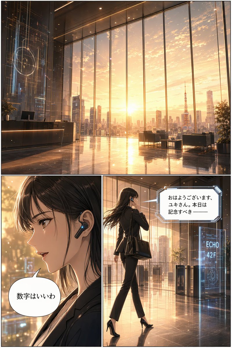 未来主义企业三格漫画页