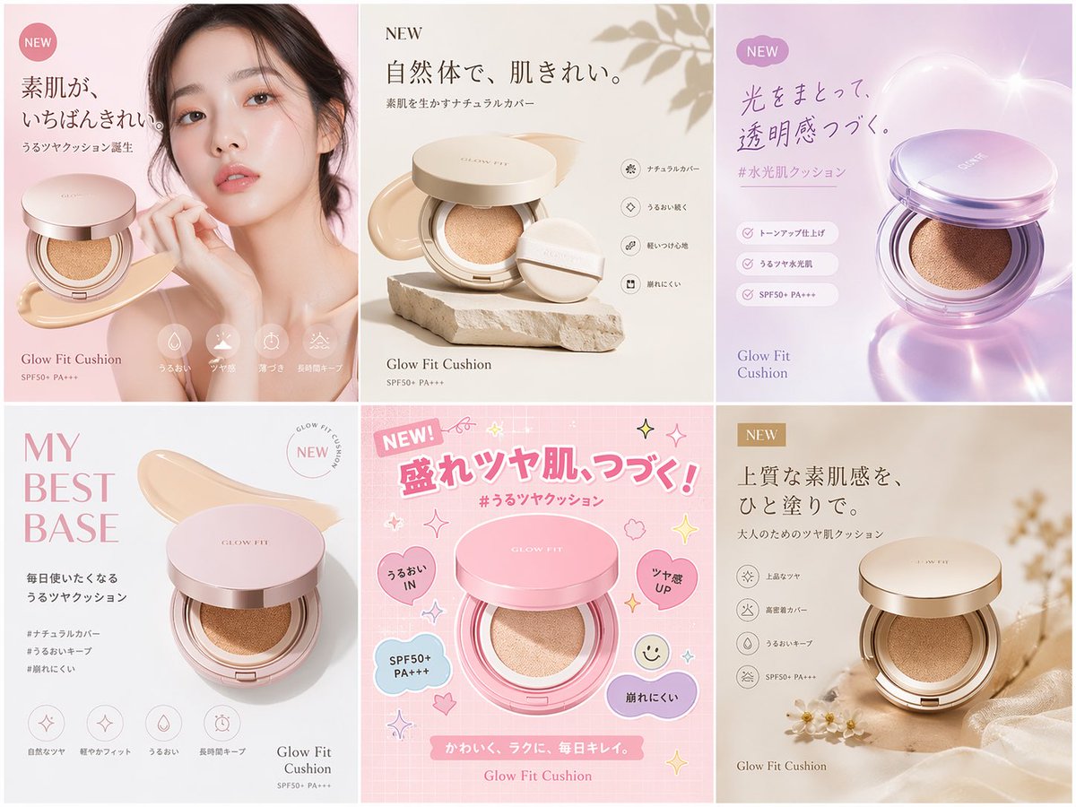 化妆品广告横幅网格