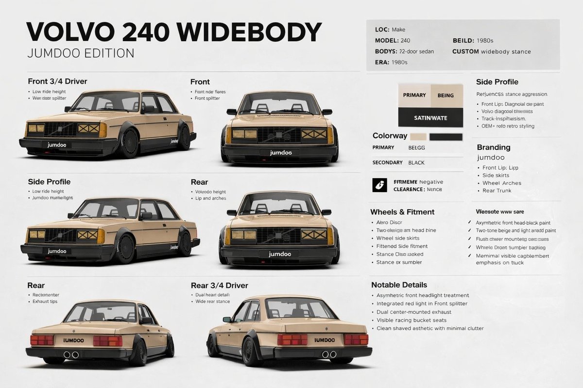 宽体 Volvo 240 规格项目