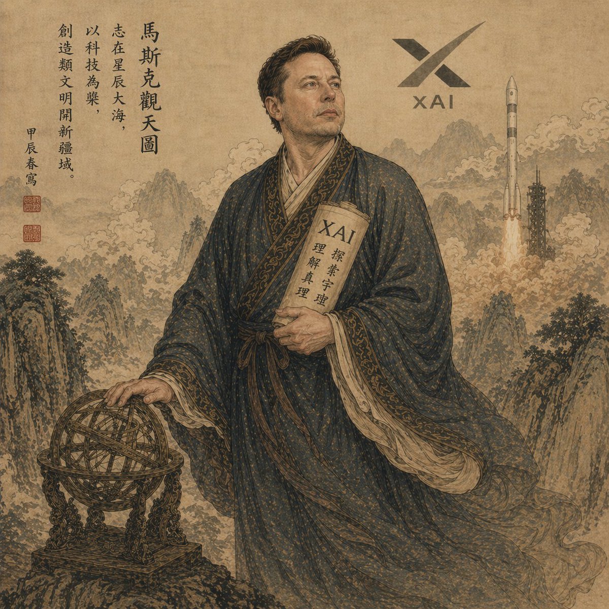 融合 XAI 主题的中国古代学者