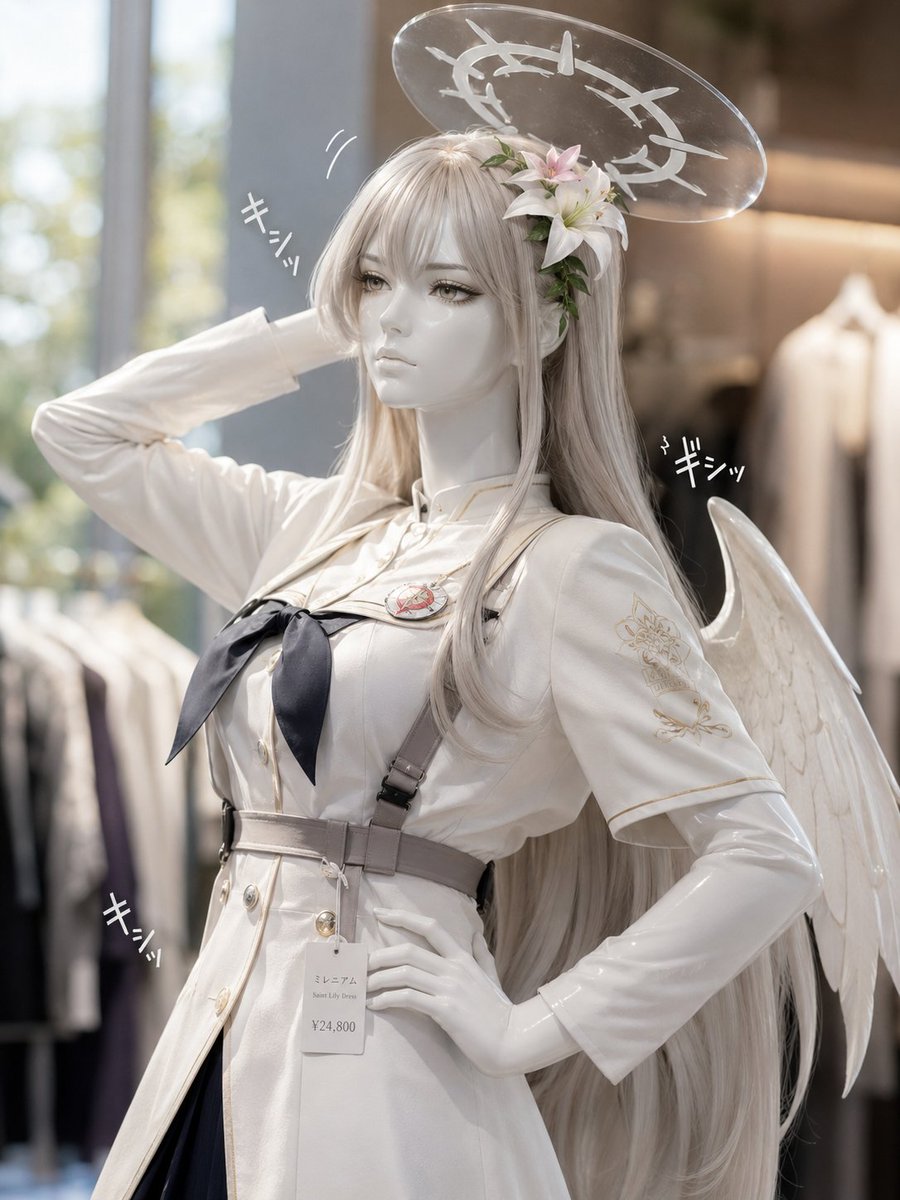 电商主图 - 写实天使模特精品店展示