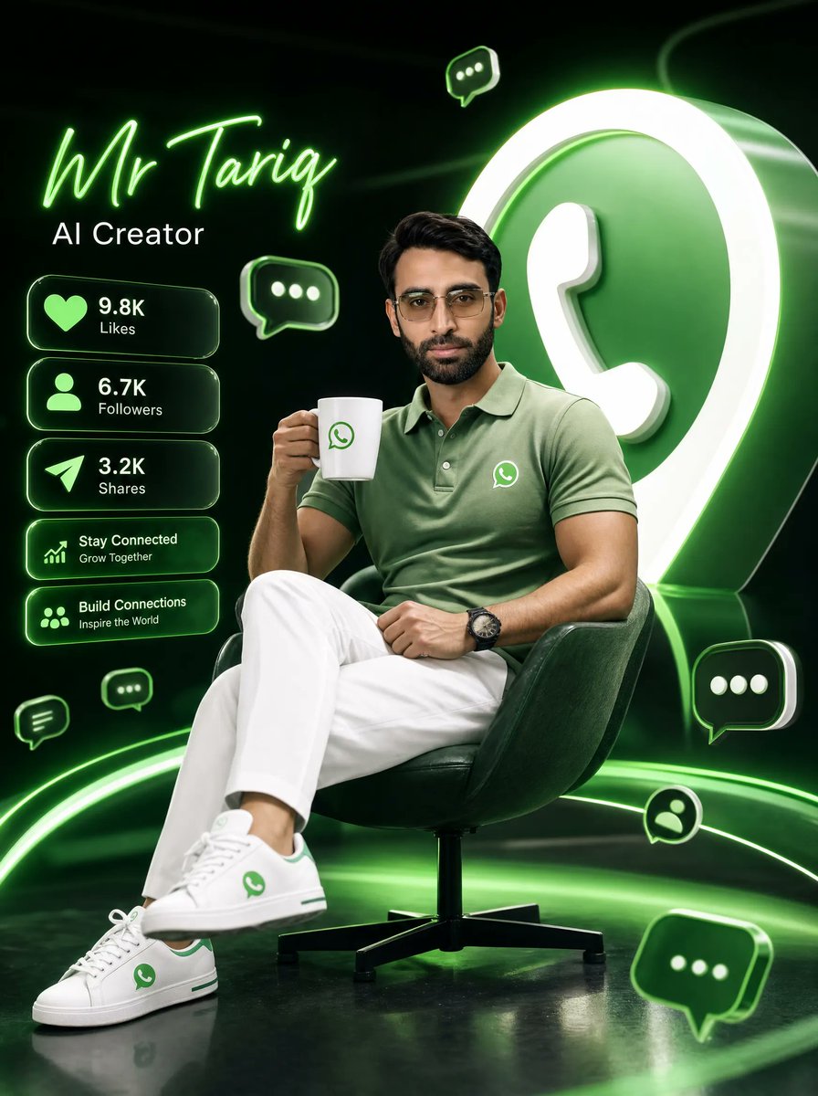 个人资料/头像 - 霓虹 WhatsApp AI 创作者海报