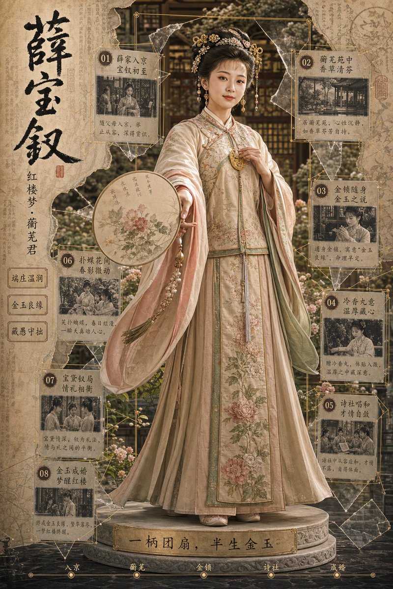 信息图 / 教育视觉 - 中国古代贵族女子海报