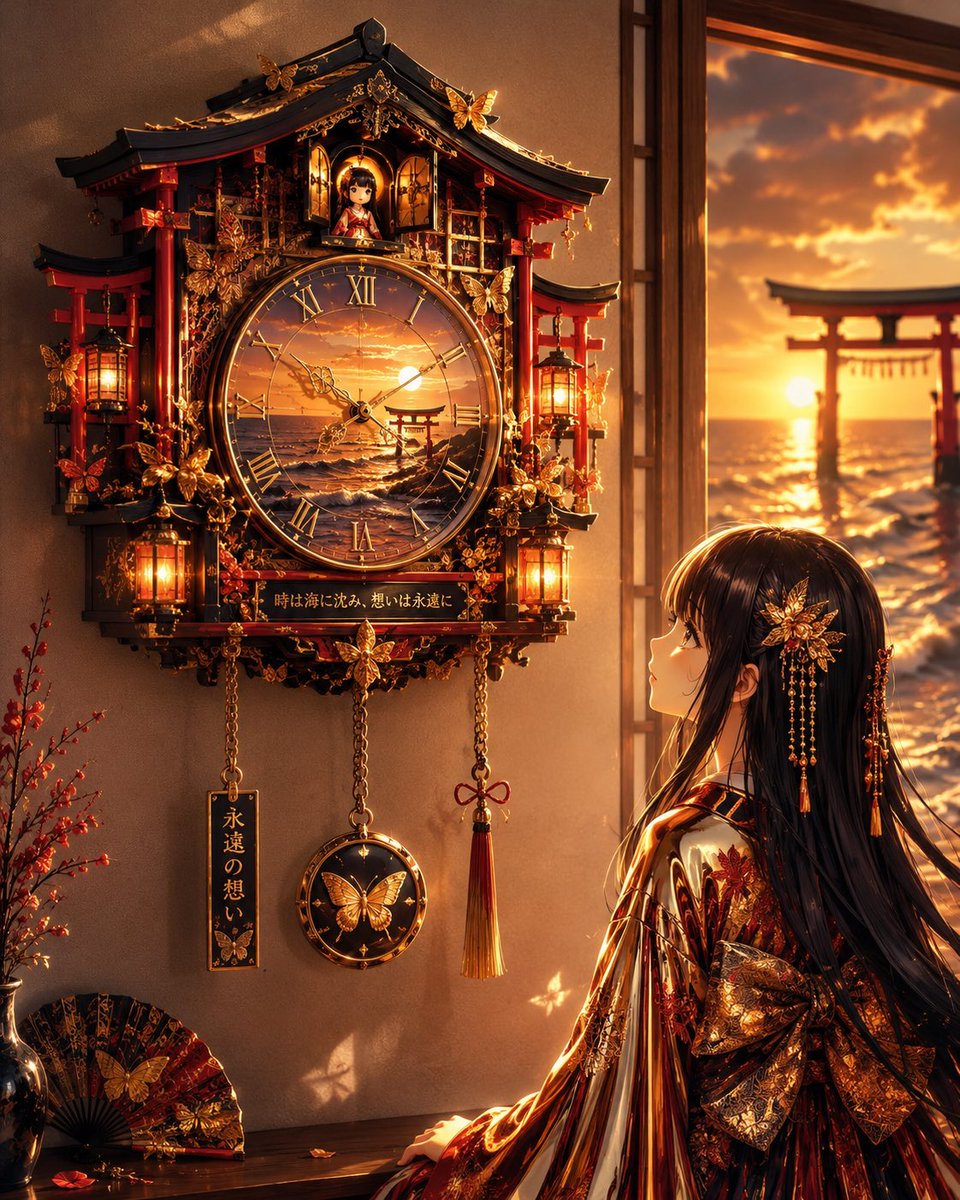 电商主图 - 插画转时钟提示词