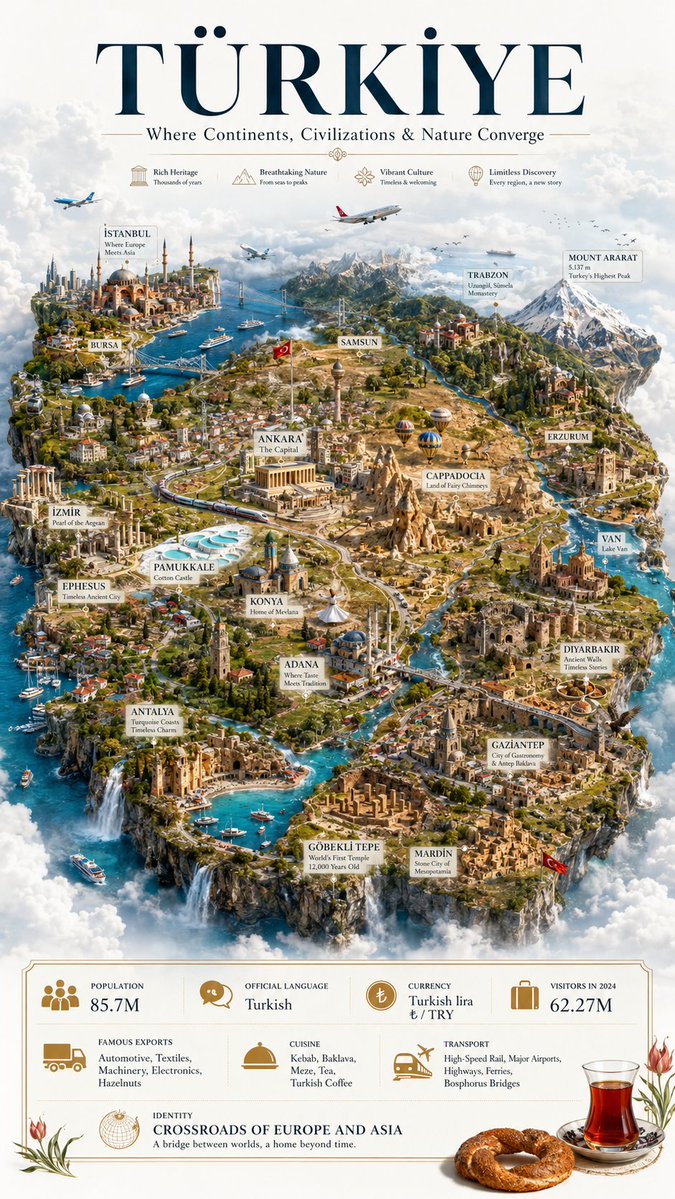 信息图 / 教育视觉 - 土耳其漂浮岛旅行海报