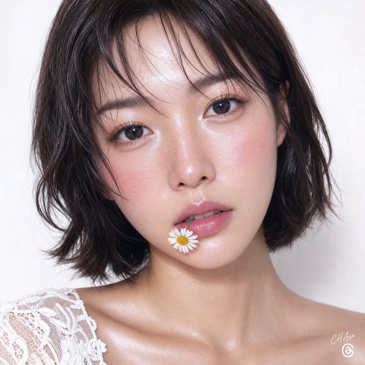 社交媒体帖子 - 甘菊水润美肌人像