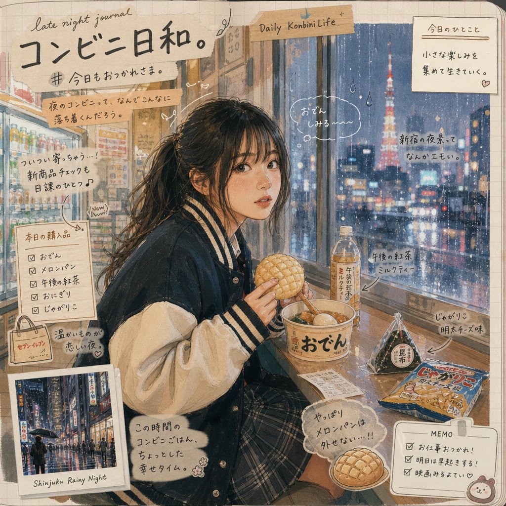 信息图 / 教育视觉 - 日本便利店杂志插画