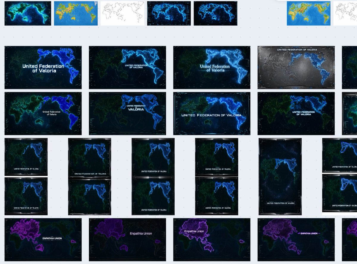 信息图 / 教育视觉 - 虚构世界地图拼贴尝试