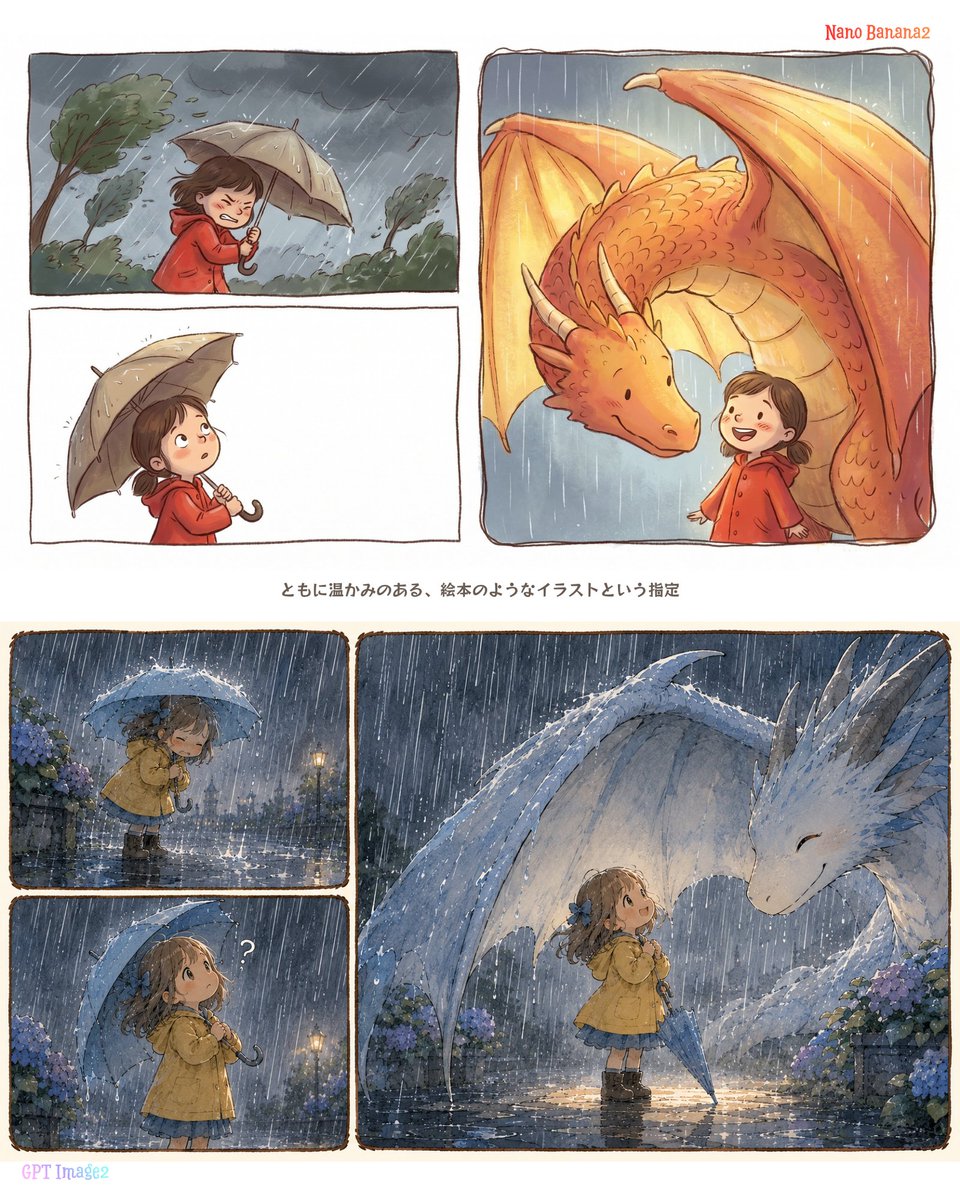 信息图 / 教育视觉 - 雨天龙对比表
