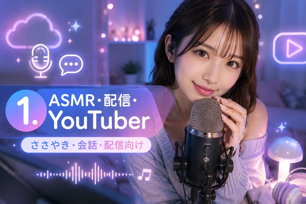 YouTube 缩略图 - ASMR YouTuber 缩略图