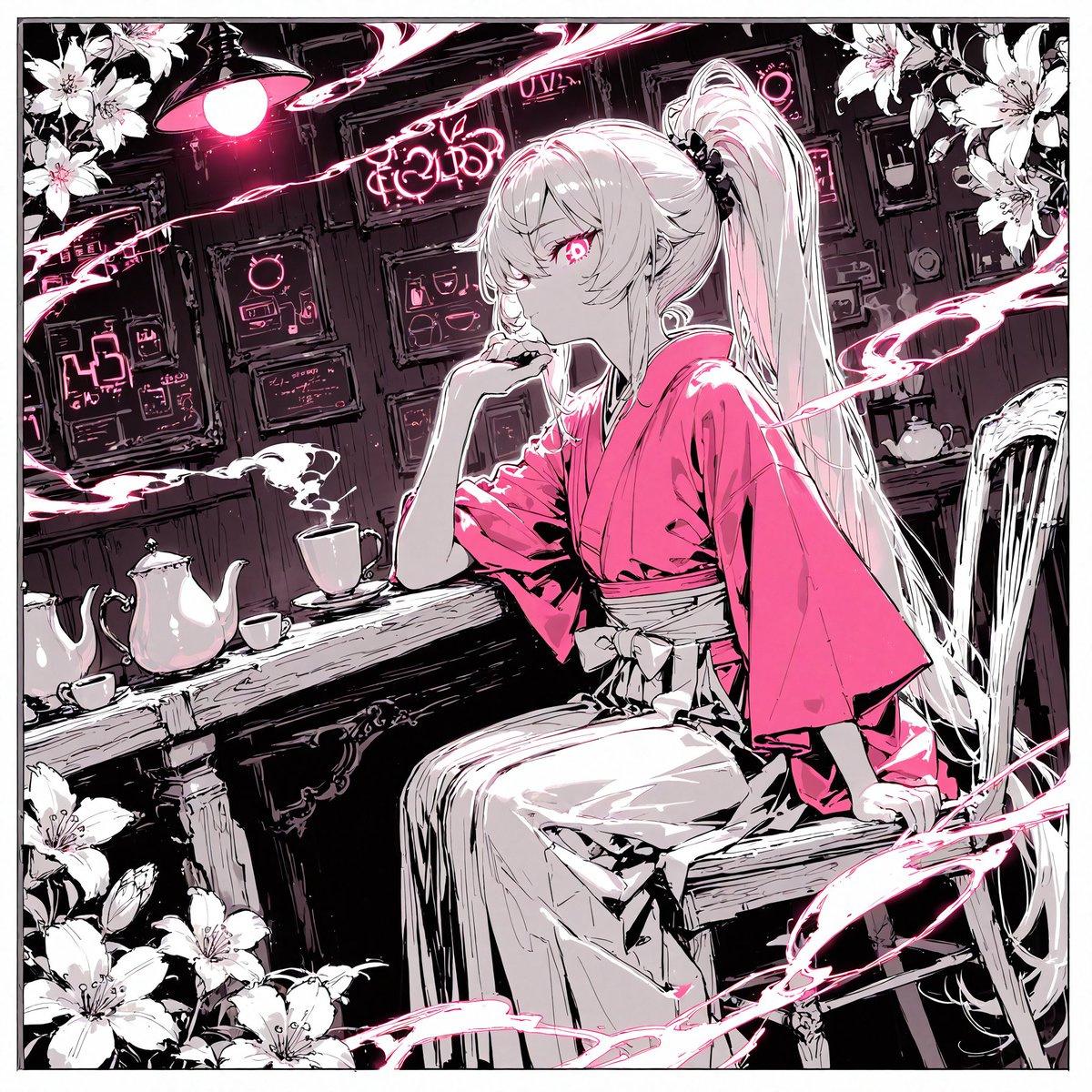 漫画/分镜 - 赛博朋克和服茶室