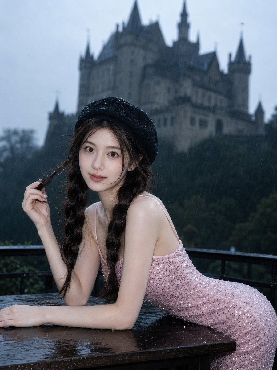 个人资料/头像 - 哥特雨夜城堡电影感人像
