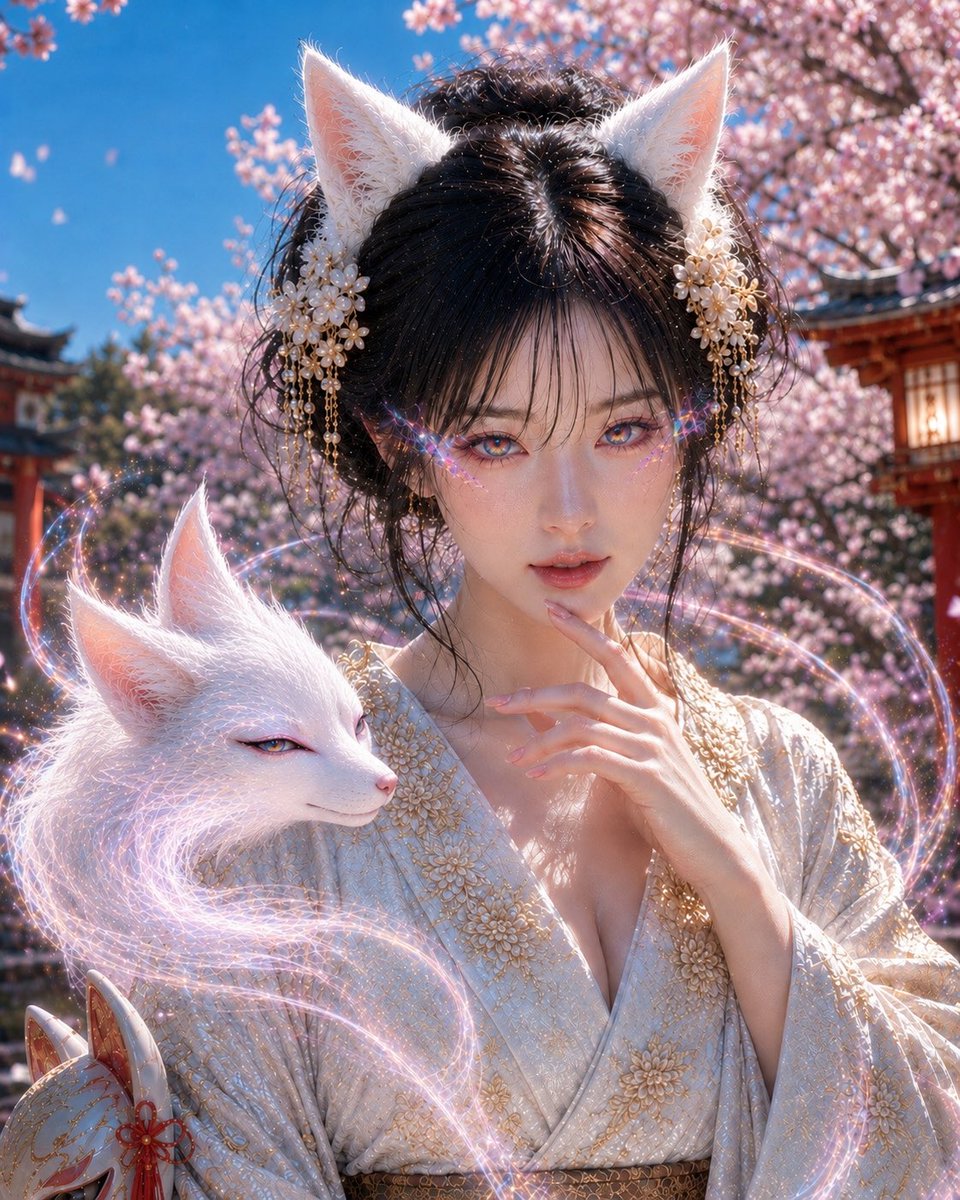 社交媒体帖子 - 神秘狐仙神人像