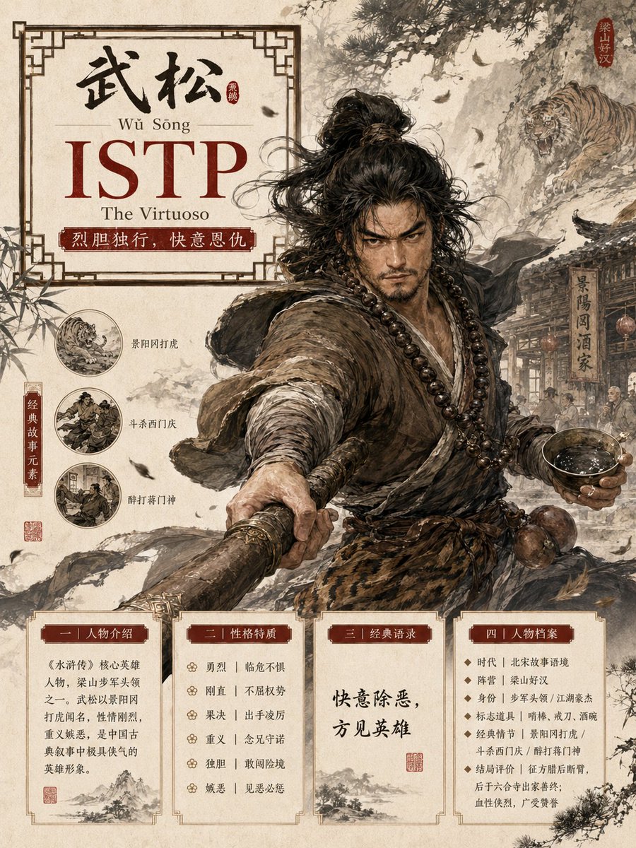 信息图 / 教育视觉 - 经典角色 MBTI 信息图海报