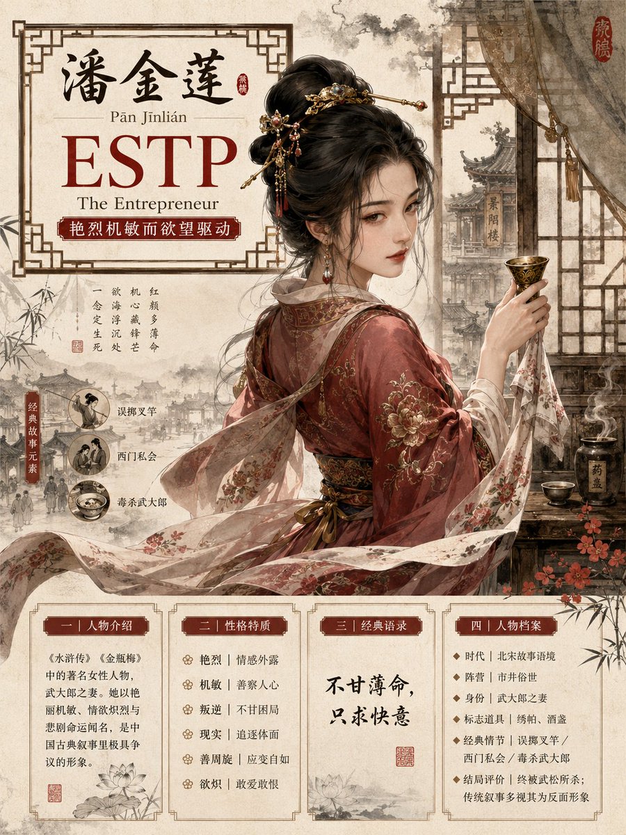 信息图 / 教育视觉 - 经典角色 MBTI 信息图海报