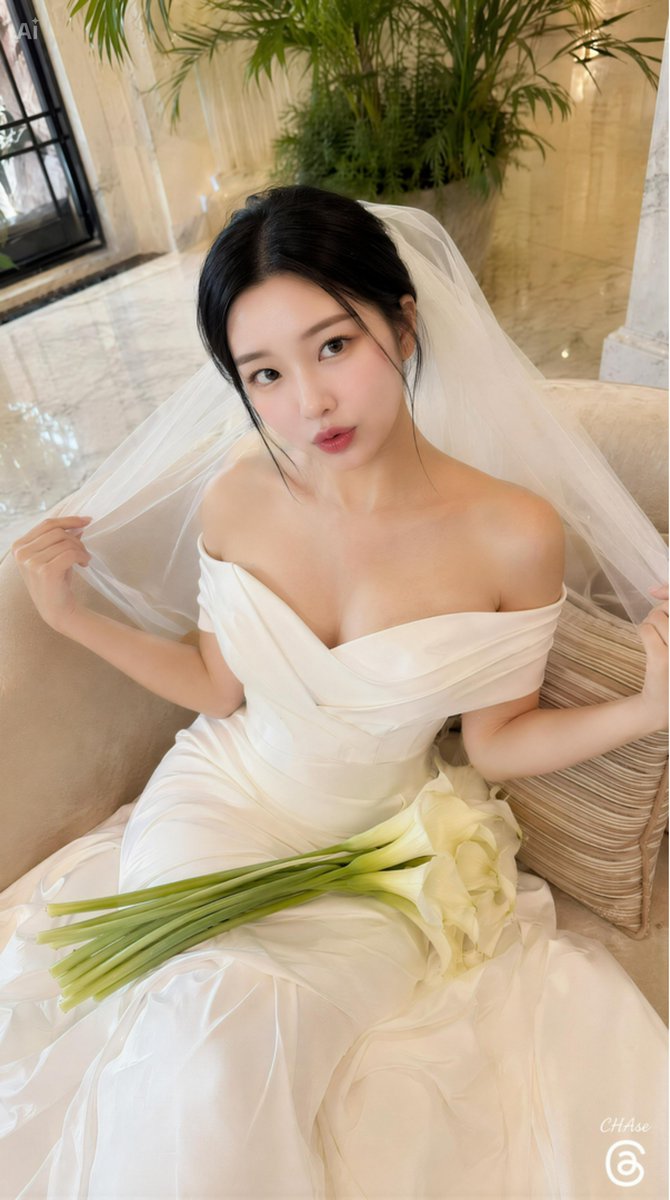 社交媒体帖子 - 优雅新娘婚礼人像