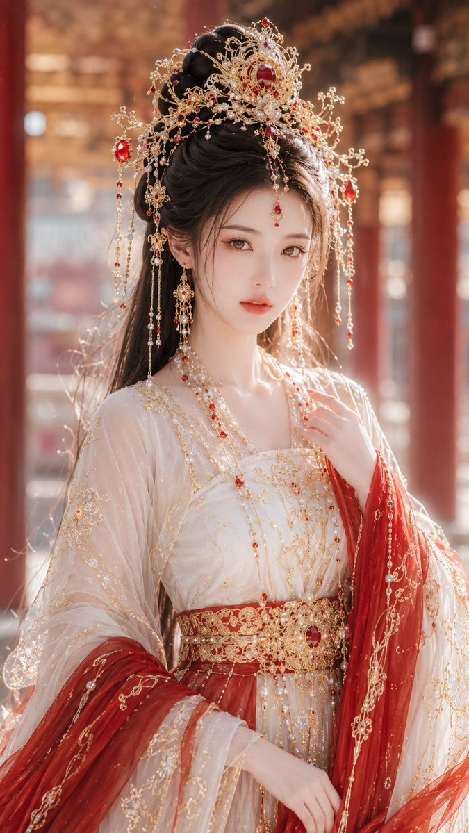 个人资料/头像 - 古风奇幻红金人像
