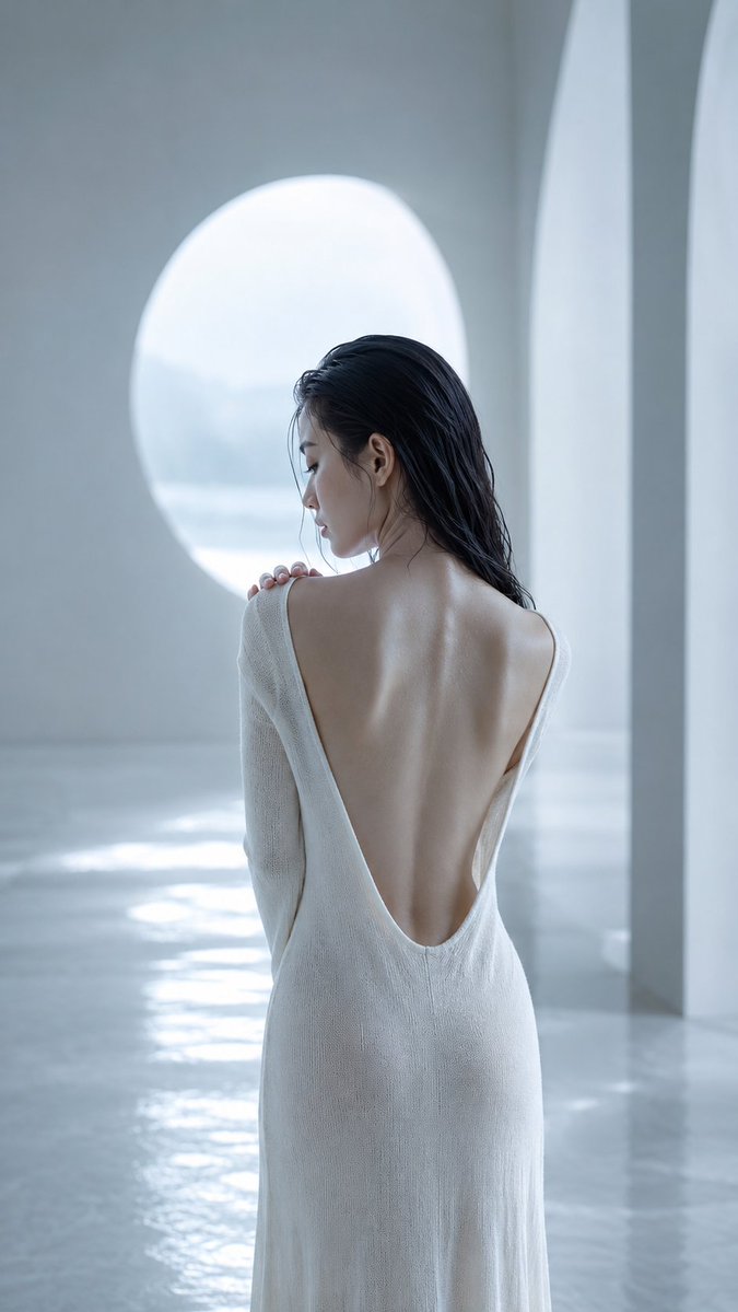 社交媒体帖子 - 奢华极简日式艺术人像