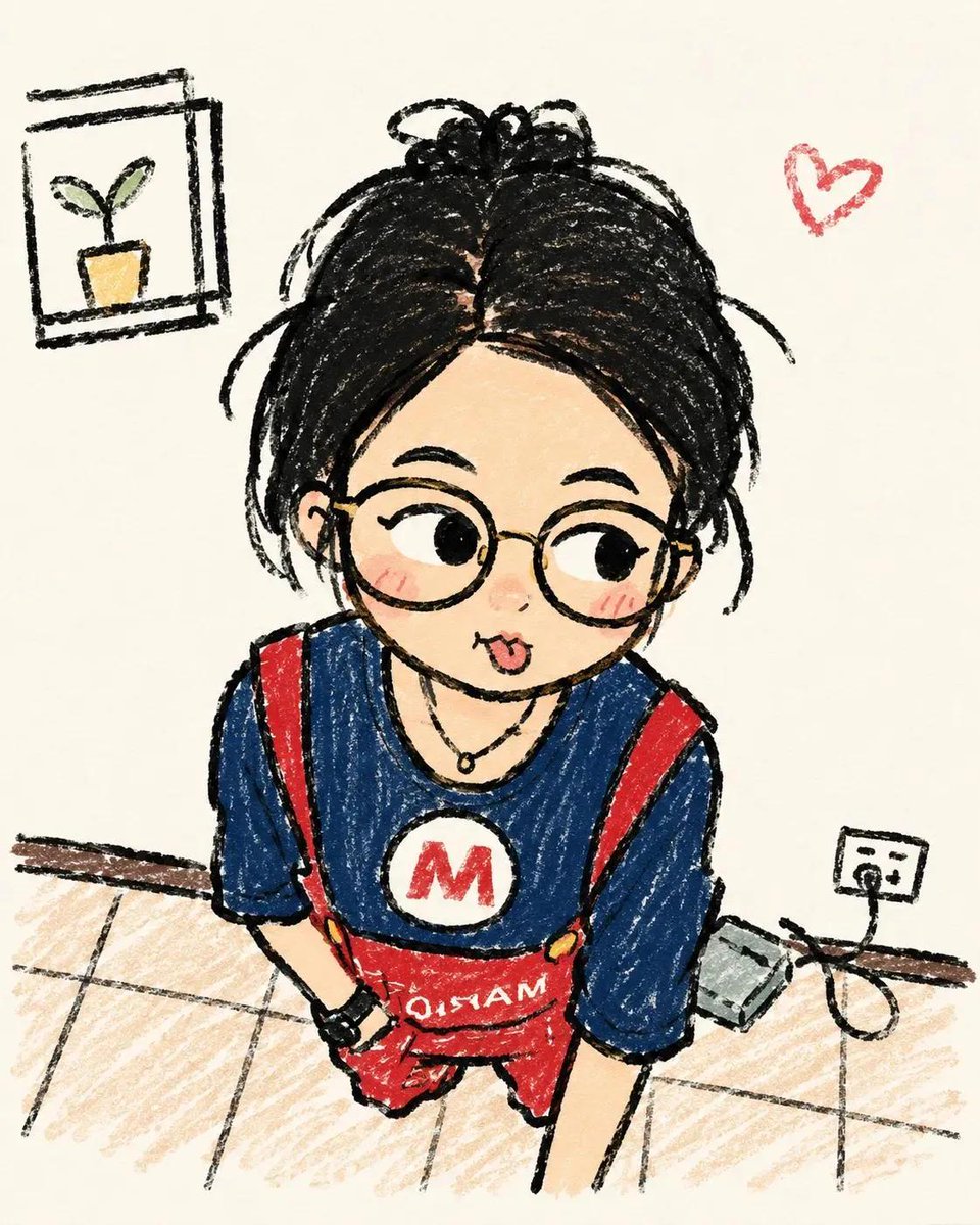 个人资料/头像 - 可爱女孩速写本涂鸦