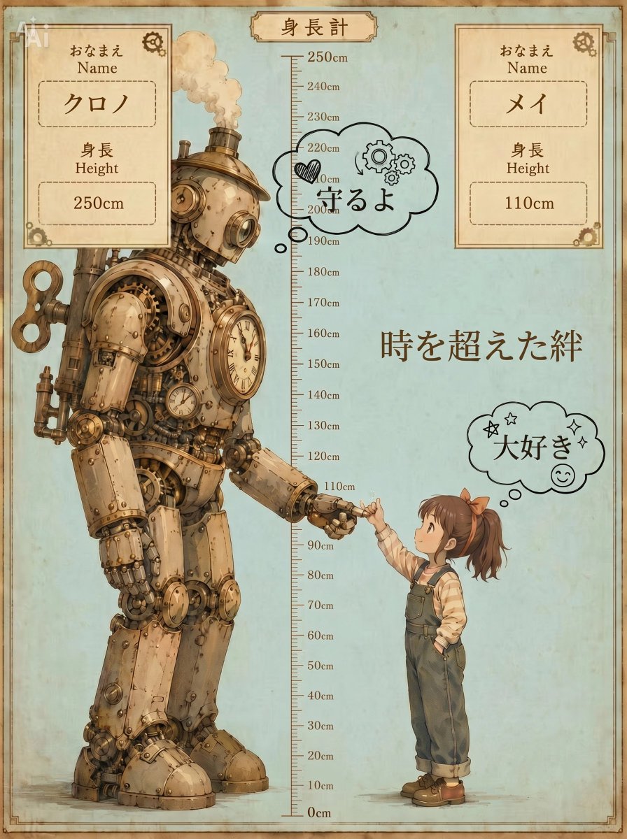 信息图 / 教育视觉 - 蒸汽朋克身高差海报