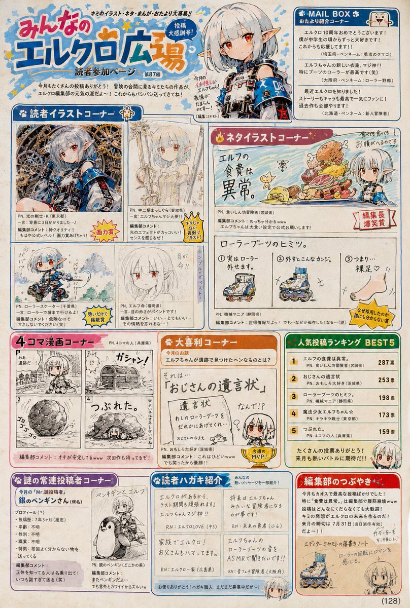 漫画/故事板 - 复古杂志读者投稿页面