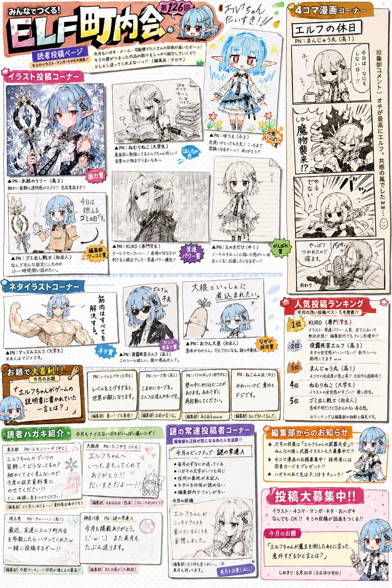 漫画/故事板 - 复古杂志读者投稿页面