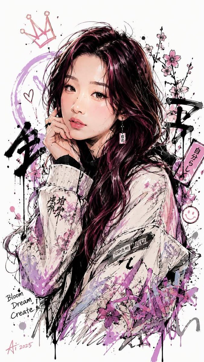个人资料/头像 - 日本墨迹泼溅插画