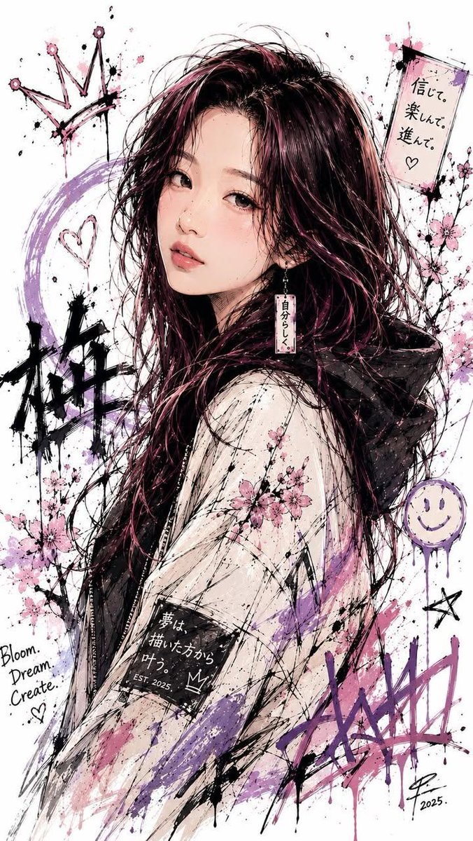 个人资料/头像 - 日本墨迹泼溅插画
