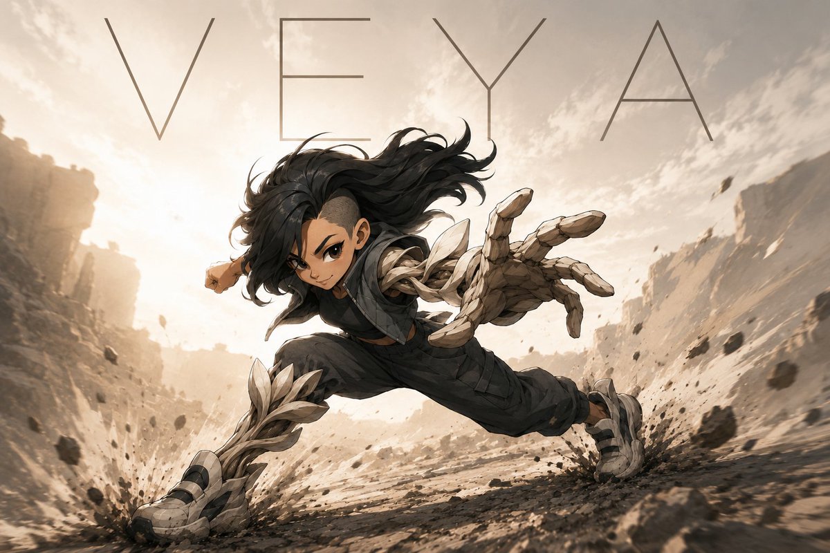 社交媒体帖子 - VEYA 动漫峡谷动作海报