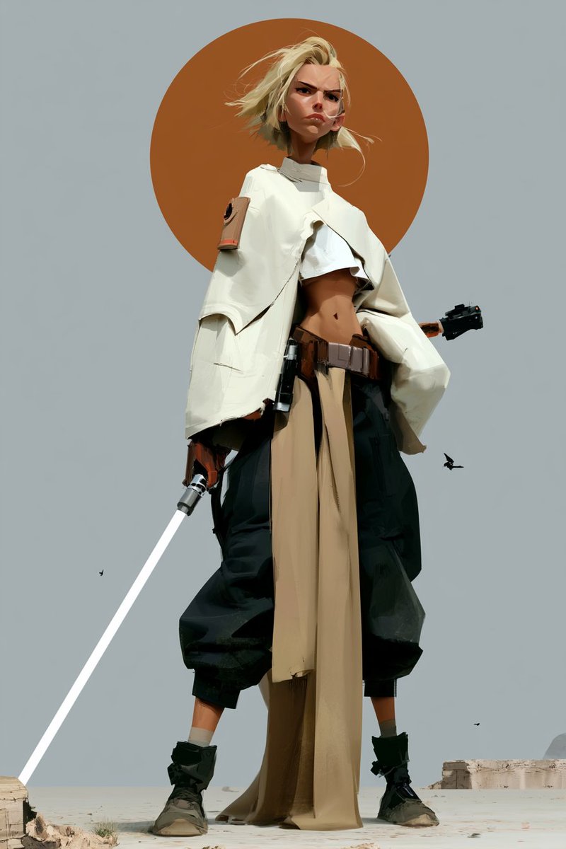 个人资料/头像 - 未来风女性绝地武士沙漠人像