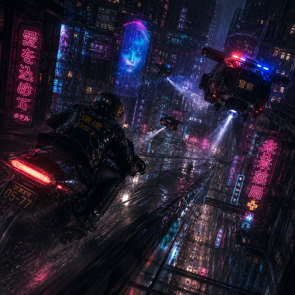 漫画/故事板 - 嘈杂的赛博朋克警匪追逐