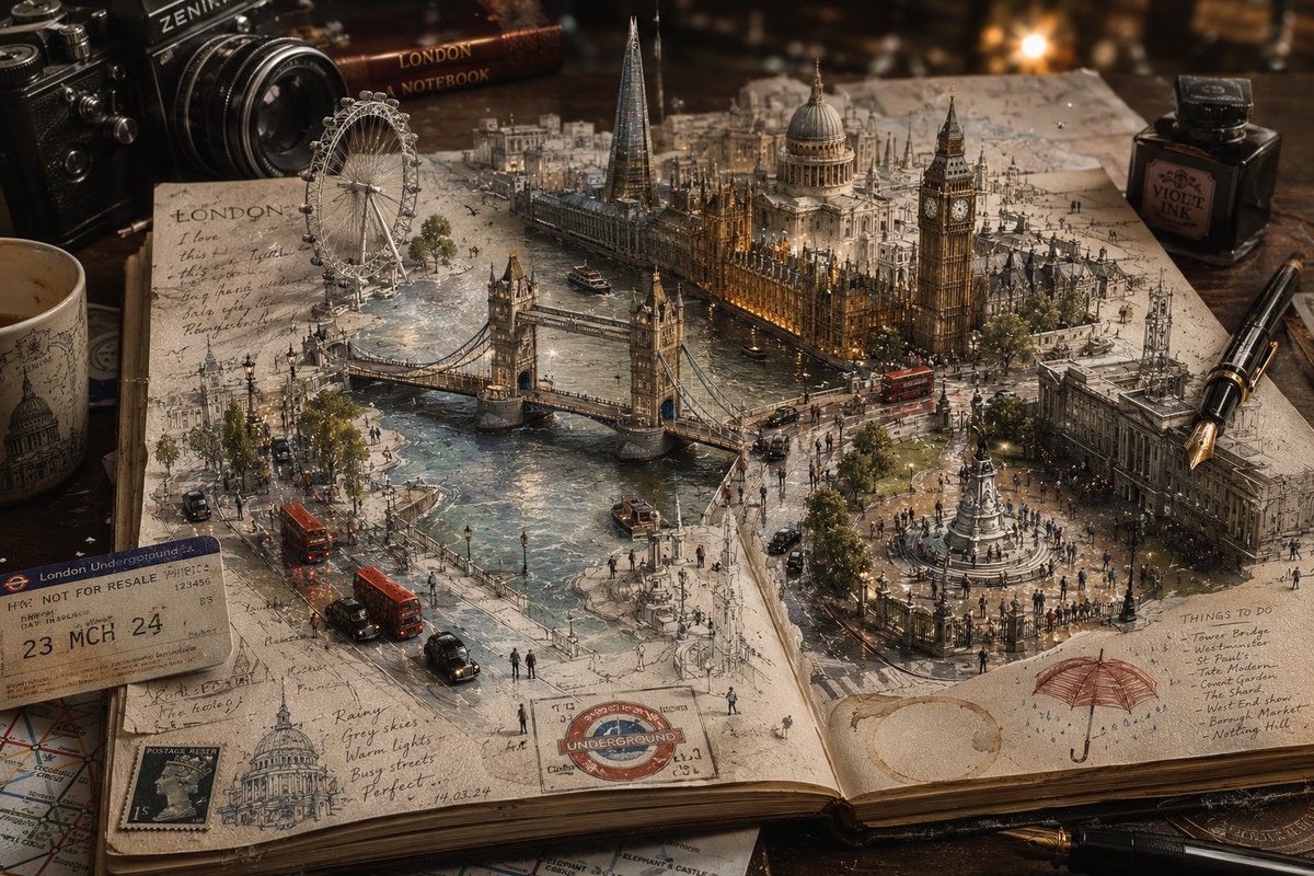 信息图 / 教育视觉 - 3D 笔记本世界旅行海报