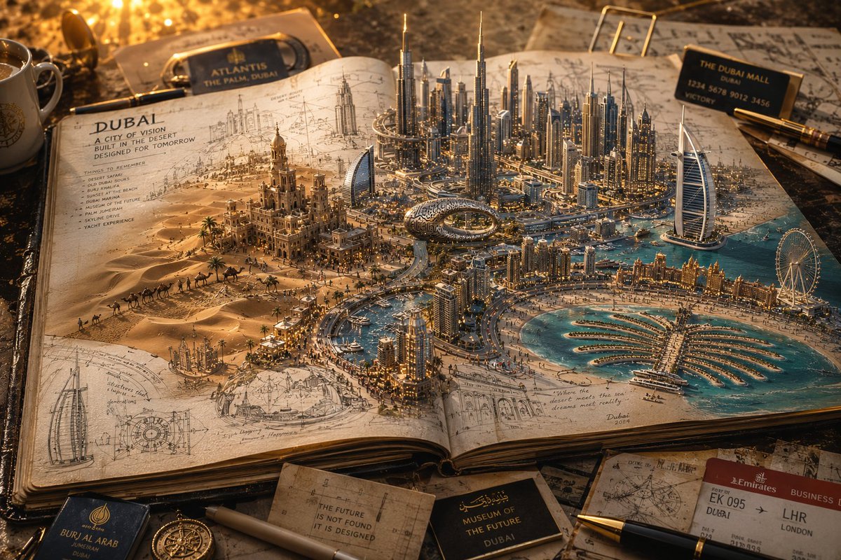 信息图 / 教育视觉 - 3D 笔记本世界旅行海报