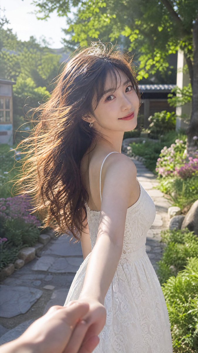 社交媒体帖子 - 电影感夏日抓拍人像