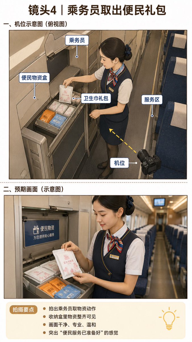信息图/教育视觉 - 高铁拍摄分镜