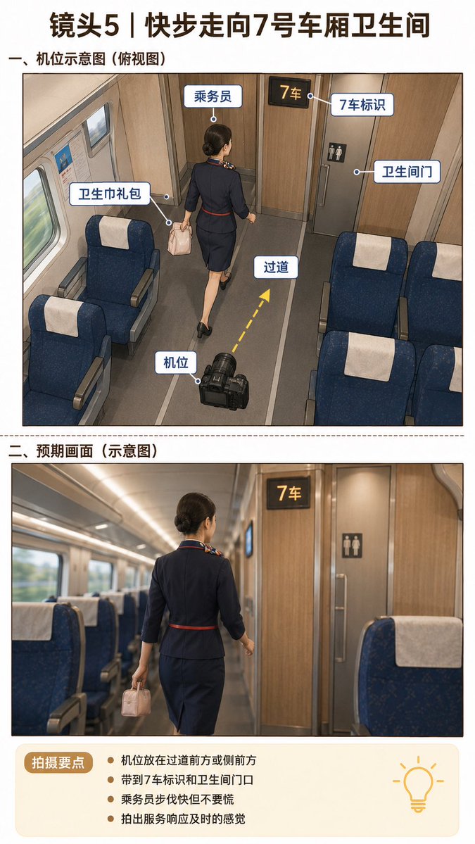 信息图/教育视觉 - 高铁拍摄分镜