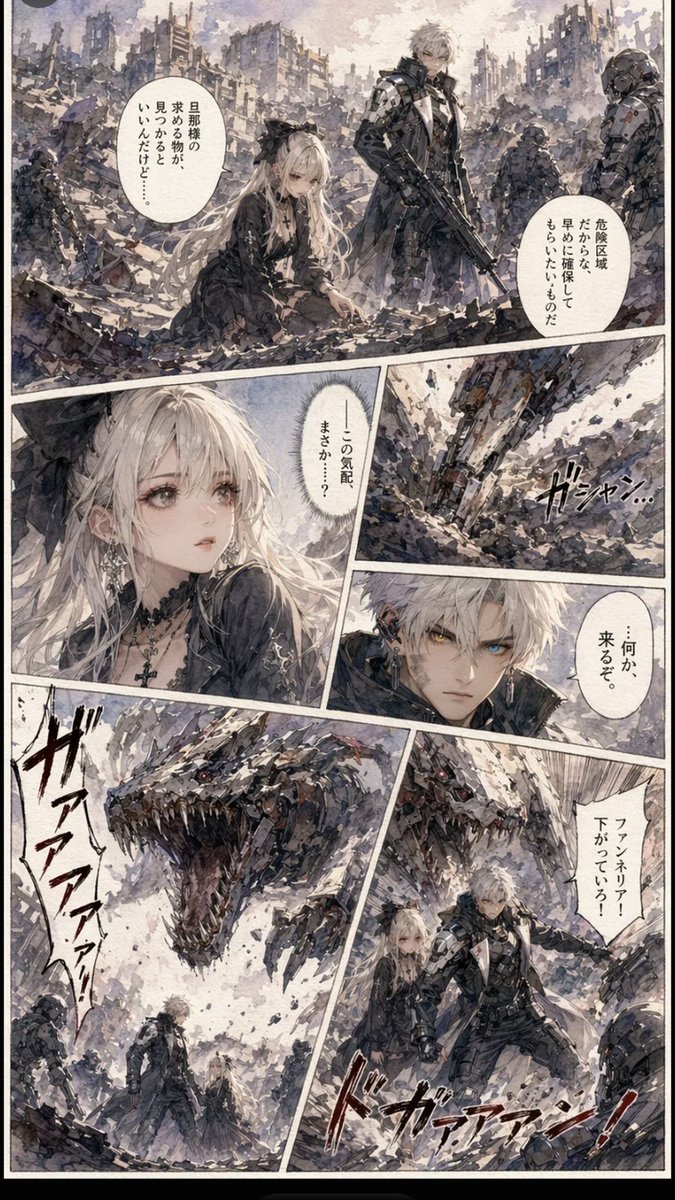 漫画/分镜 - 粗粝科幻少女漫画页