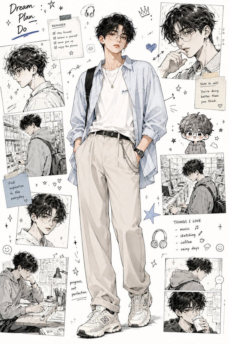 漫画/故事板 - 动漫时尚设计情绪板