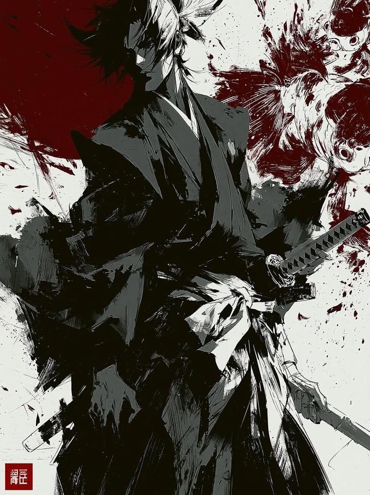 漫画/故事板 - 武士水墨画