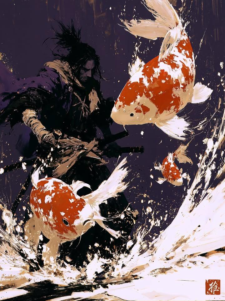 漫画/故事板 - 武士水墨画