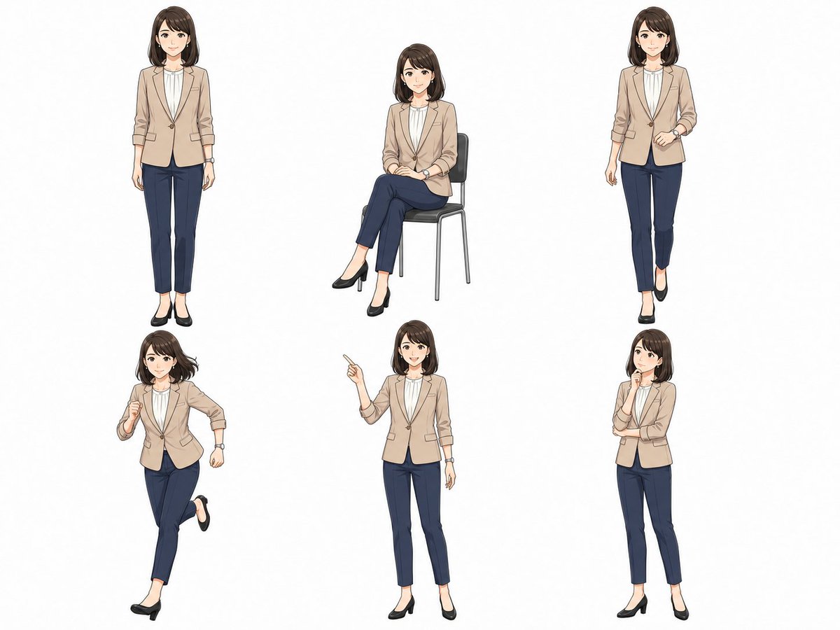 漫画/分镜 - 动漫女商人姿势表