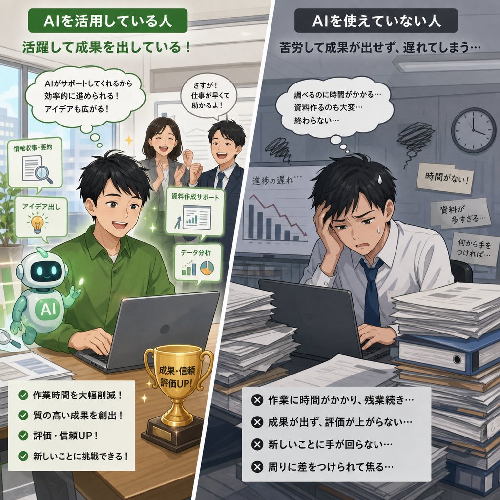 社交媒体帖子 - AI使用对比信息图