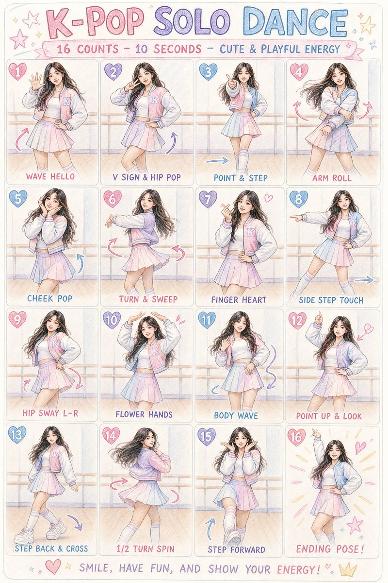 信息图 / 教育视觉 - K-pop 舞蹈编排信息图