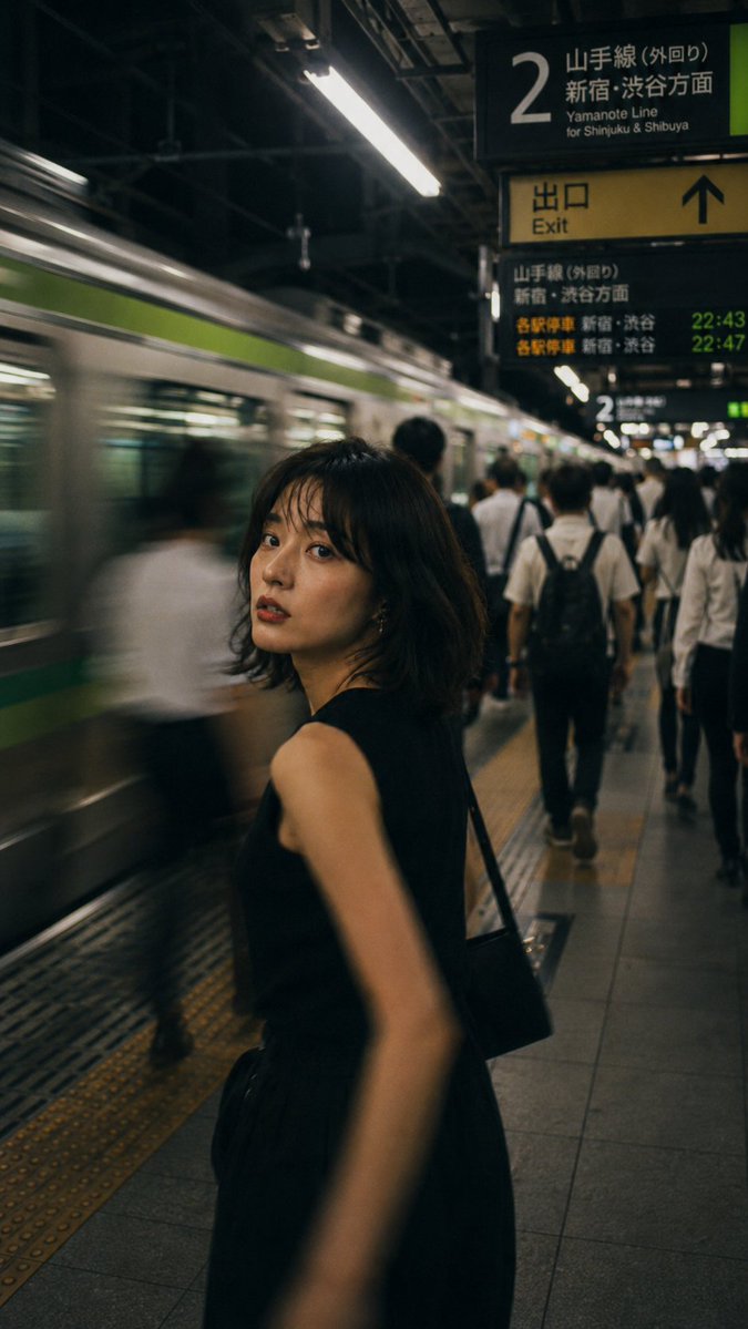 个人资料/头像 - 日本夜间车站抓拍人像