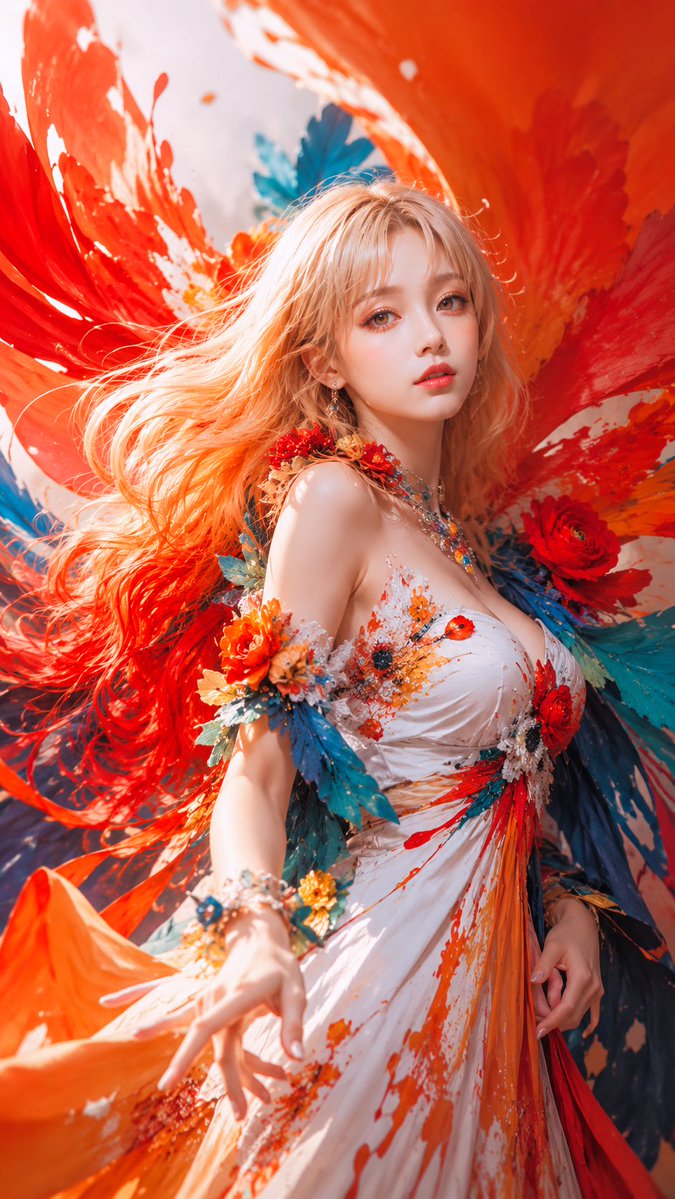 产品营销 - 超现实花卉时装人像