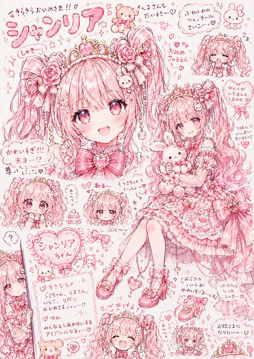 漫画/故事板 - 粉色公主偶像角色拼贴